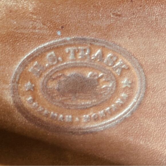 H.S. TRASK MENS 2 TONE BROWN LOAFER SIZE 11 N VIBRAM GUM LITE Black Rubber Soles - Picture 10 of 13